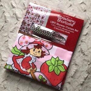 Strawberry Shortcake Pink Shower Curtain Set